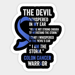 The Devil- Colon Cancer Awareness Support Ribbon Sticker